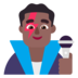 Man Singer: Medium-dark Skin Tone Emoji Copy Paste ― 👨🏾‍🎤 - microsoft