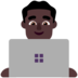 Man Technologist: Dark Skin Tone Emoji Copy Paste ― 👨🏿‍💻 - microsoft