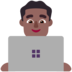 Man Technologist: Medium-dark Skin Tone Emoji Copy Paste ― 👨🏾‍💻 - microsoft