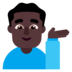 Man Tipping Hand: Dark Skin Tone Emoji Copy Paste ― 💁🏿‍♂ - microsoft