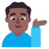 Man Tipping Hand: Medium-dark Skin Tone Emoji Copy Paste ― 💁🏾‍♂ - microsoft