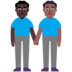 Men Holding Hands: Dark Skin Tone, Medium-dark Skin Tone Emoji Copy Paste ― 👨🏿‍🤝‍👨🏾 - microsoft