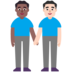 Men Holding Hands: Medium-dark Skin Tone, Light Skin Tone Emoji Copy Paste ― 👨🏾‍🤝‍👨🏻 - microsoft