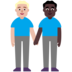 Men Holding Hands: Medium-light Skin Tone, Dark Skin Tone Emoji Copy Paste ― 👨🏼‍🤝‍👨🏿 - microsoft