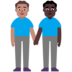 Men Holding Hands: Medium Skin Tone, Dark Skin Tone Emoji Copy Paste ― 👨🏽‍🤝‍👨🏿 - microsoft