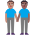 Men Holding Hands: Medium Skin Tone, Medium-dark Skin Tone Emoji Copy Paste ― 👨🏽‍🤝‍👨🏾 - microsoft