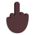 Middle Finger: Dark Skin Tone Emoji Copy Paste ― 🖕🏿 - microsoft