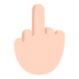 Middle Finger: Light Skin Tone Emoji Copy Paste ― 🖕🏻 - microsoft