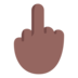 Middle Finger: Medium-dark Skin Tone Emoji Copy Paste ― 🖕🏾 - microsoft
