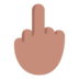 Middle Finger: Medium Skin Tone Emoji Copy Paste ― 🖕🏽 - microsoft