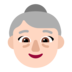 Old Woman: Light Skin Tone Emoji Copy Paste ― 👵🏻 - microsoft