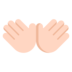 Open Hands: Light Skin Tone Emoji Copy Paste ― 👐🏻 - microsoft