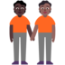 People Holding Hands: Dark Skin Tone, Medium-dark Skin Tone Emoji Copy Paste ― 🧑🏿‍🤝‍🧑🏾 - microsoft