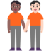 People Holding Hands: Medium-dark Skin Tone, Light Skin Tone Emoji Copy Paste ― 🧑🏾‍🤝‍🧑🏻 - microsoft