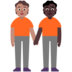 People Holding Hands: Medium Skin Tone, Dark Skin Tone Emoji Copy Paste ― 🧑🏽‍🤝‍🧑🏿 - microsoft