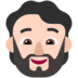 Person: Light Skin Tone, Beard Emoji Copy Paste ― 🧔🏻 - microsoft