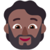 Person: Medium-dark Skin Tone, Beard Emoji Copy Paste ― 🧔🏾 - microsoft