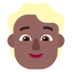 Person: Medium-dark Skin Tone, Blond Hair Emoji Copy Paste ― 👱🏾 - microsoft