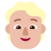 Person: Medium-light Skin Tone, Blond Hair Emoji Copy Paste ― 👱🏼 - microsoft