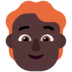 Person: Dark Skin Tone, Red Hair Emoji Copy Paste ― 🧑🏿‍🦰 - microsoft