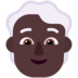 Person: Dark Skin Tone, White Hair Emoji Copy Paste ― 🧑🏿‍🦳 - microsoft