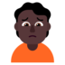 Person Frowning: Dark Skin Tone Emoji Copy Paste ― 🙍🏿 - microsoft