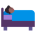 Person In Bed: Medium-dark Skin Tone Emoji Copy Paste ― 🛌🏾 - microsoft