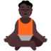 Person In Lotus Position: Dark Skin Tone Emoji Copy Paste ― 🧘🏿 - microsoft