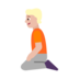 Person Kneeling: Medium-light Skin Tone Emoji Copy Paste ― 🧎🏼 - microsoft