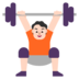 Person Lifting Weights: Light Skin Tone Emoji Copy Paste ― 🏋🏻 - microsoft