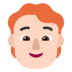 Person: Light Skin Tone, Red Hair Emoji Copy Paste ― 🧑🏻‍🦰 - microsoft