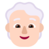Person: Light Skin Tone, White Hair Emoji Copy Paste ― 🧑🏻‍🦳 - microsoft
