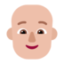 Person: Medium-light Skin Tone, Bald Emoji Copy Paste ― 🧑🏼‍🦲 - microsoft