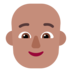 Person: Medium Skin Tone, Bald Emoji Copy Paste ― 🧑🏽‍🦲 - microsoft