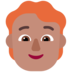 Person: Medium Skin Tone, Red Hair Emoji Copy Paste ― 🧑🏽‍🦰 - microsoft