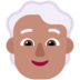 Person: Medium Skin Tone, White Hair Emoji Copy Paste ― 🧑🏽‍🦳 - microsoft