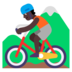 Person Mountain Biking: Dark Skin Tone Emoji Copy Paste ― 🚵🏿 - microsoft