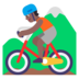 Person Mountain Biking: Medium-dark Skin Tone Emoji Copy Paste ― 🚵🏾 - microsoft