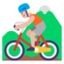 Person Mountain Biking: Medium-light Skin Tone Emoji Copy Paste ― 🚵🏼 - microsoft