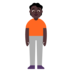 Person Standing: Dark Skin Tone Emoji Copy Paste ― 🧍🏿 - microsoft