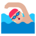 Person Swimming: Medium-light Skin Tone Emoji Copy Paste ― 🏊🏼 - microsoft