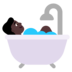 Person Taking Bath: Dark Skin Tone Emoji Copy Paste ― 🛀🏿 - microsoft