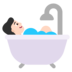 Person Taking Bath: Light Skin Tone Emoji Copy Paste ― 🛀🏻 - microsoft