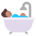 Person Taking Bath: Medium Skin Tone Emoji Copy Paste ― 🛀🏽 - microsoft