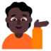 Person Tipping Hand: Dark Skin Tone Emoji Copy Paste ― 💁🏿 - microsoft
