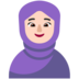 Woman With Headscarf: Light Skin Tone Emoji Copy Paste ― 🧕🏻 - microsoft