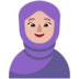 Woman With Headscarf: Medium-light Skin Tone Emoji Copy Paste ― 🧕🏼 - microsoft