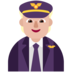 Pilot: Medium-light Skin Tone Emoji Copy Paste ― 🧑🏼‍✈ - microsoft