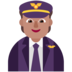 Pilot: Medium Skin Tone Emoji Copy Paste ― 🧑🏽‍✈ - microsoft