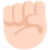 Raised Fist: Light Skin Tone Emoji Copy Paste ― ✊🏻 - microsoft